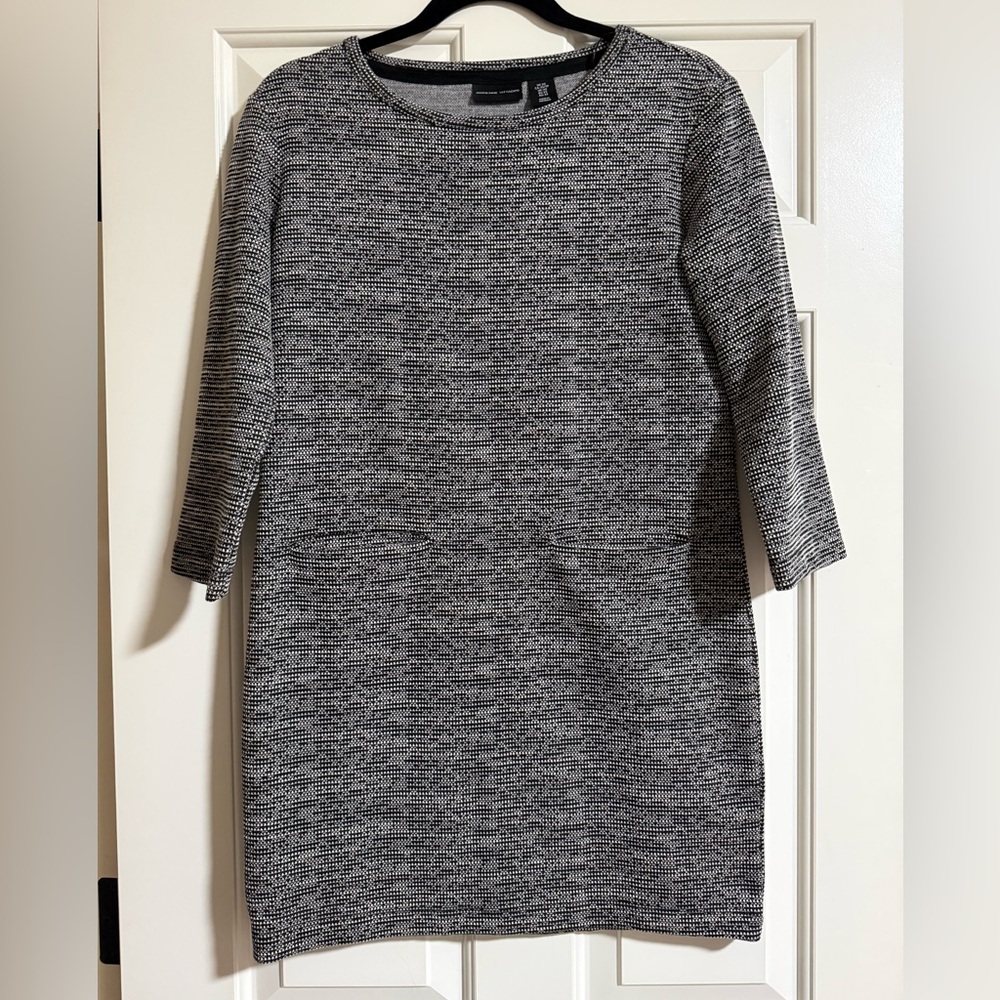 Adrienne Vittadini Monochrome Long Sleeve Dress